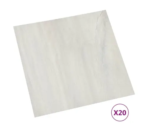 Grīdas Flīzes, 20 Gab., Pašlīmējošas, 1,86 M², Pvc, Krēmkrāsas Vidaxl