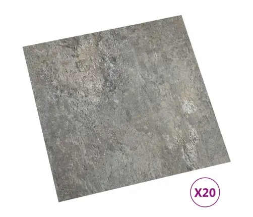 Grīdas Flīzes, 20 Gab., Pašlīmējošas, 1,86 M², Pvc, Pelēkas Vidaxl