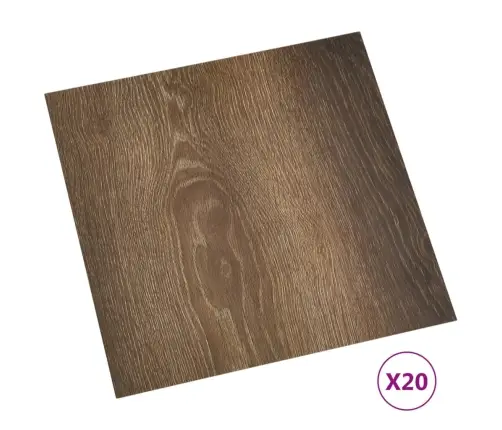 Grīdas Flīzes, 20 Gab., Pašlīmējošas, 1,86 M², Pvc, Brūnas Vidaxl