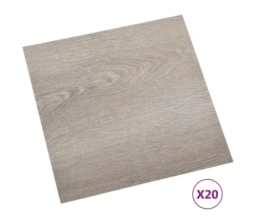 Grīdas Flīzes, 20 Gab., Pašlīmējošas, 1,86 M², Pvc, Pelēkbrūnas Vidaxl