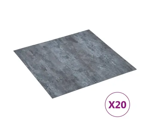 Grīdas Flīzes, 20 Gab., Pašlīmējošas, 1,86 M², Pvc, Pelēkas Vidaxl