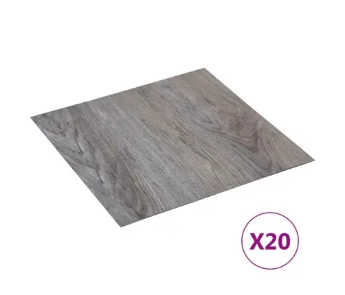 Grīdas Flīzes, 20 Gb., Pašlīmējošas, 1,86 M², Pvc, Gaiši Brūnas Vidaxl