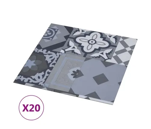 Grīdas Flīzes, 20 Gab., Pašlīmējošas, 1,86 M², Pvc, Krāsainas Vidaxl