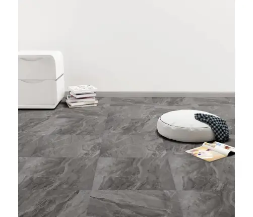 Grīdas Flīzes, 20 Gab., Pašlīmējošas, 1,86 M², Pvc, Melnas Vidaxl