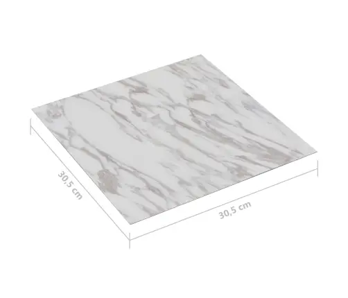 Grīdas Flīzes, 20 Gab., Pašlīmējošas, 1,86 M², Pvc, Baltas Vidaxl