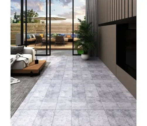 Grīdas Dēļi, Pašlīmējoši, 5,21 M², 2 Mm, Cementa Pelēki, Pvc Vidaxl