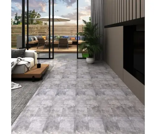 Grīdas Dēļi, Pašlīmējoši, 5,21 M², 2 Mm, Cementa Brūni, Pvc Vidaxl