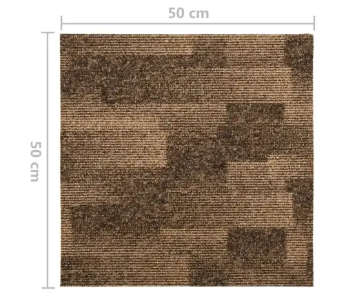 Paklājflīzes, 20 Gab., 5 M², Brūnas Vidaxl