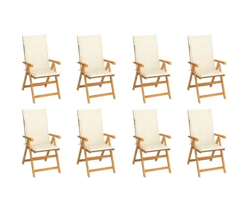 Allalastava Seljatoega Aiatoolid Patjadega, 8 Tk, Tiikpuu