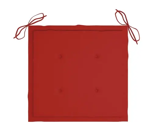 Saliekami Dārza Krēsli Ar Matračiem, 4 Gab., Masīvs Tīkkoks Vidaxl