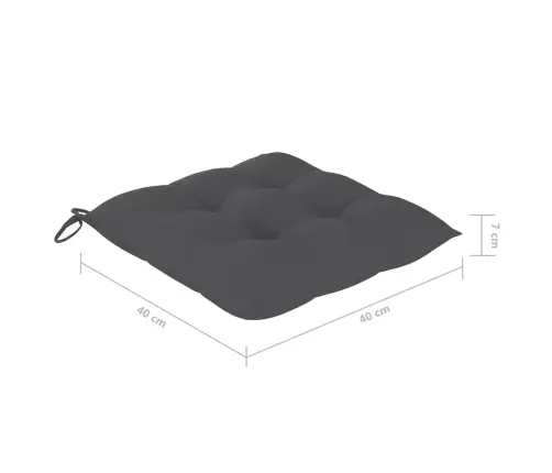 Saliekami Dārza Krēsli Ar Matračiem, 4 Gab., Masīvs Tīkkoks Vidaxl