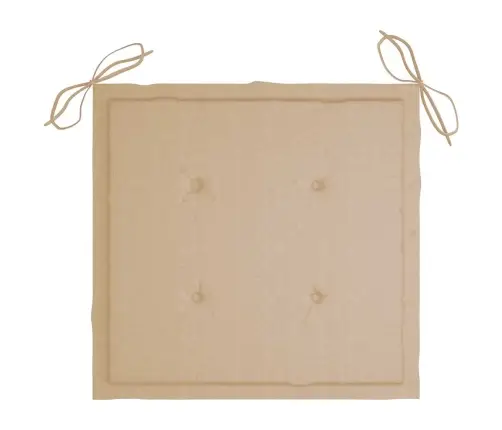 Kokkupandavad Aiatoolid Patjadega, 6 Tk, Tiikpuu