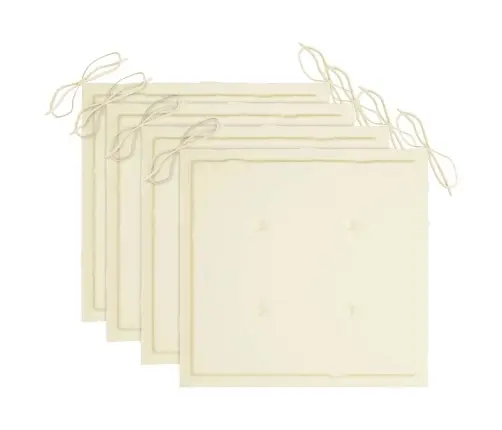 Saliekami Dārza Krēsli Ar Matračiem, 4 Gab., Masīvs Tīkkoks Vidaxl