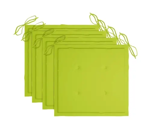 Saliekami Dārza Krēsli Ar Matračiem, 4 Gab., Masīvs Tīkkoks Vidaxl