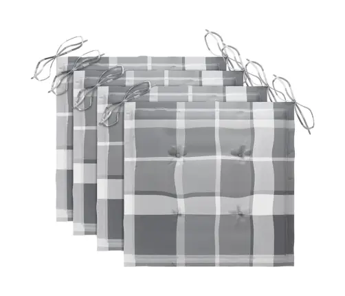 Saliekami Dārza Krēsli Ar Matračiem, 4 Gab., Masīvs Tīkkoks Vidaxl