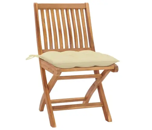 Saliekami Dārza Krēsli Ar Matračiem, 4 Gab., Masīvs Tīkkoks Vidaxl Saliekami Dārza Krēsli Ar Matračiem, 4 Gab., Masīvs Tīkkoks Vidaxl