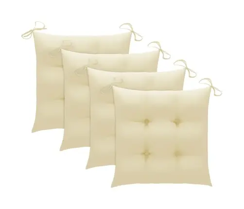 Saliekami Dārza Krēsli Ar Matračiem, 4 Gab., Masīvs Tīkkoks Vidaxl Saliekami Dārza Krēsli Ar Matračiem, 4 Gab., Masīvs Tīkkoks Vidaxl