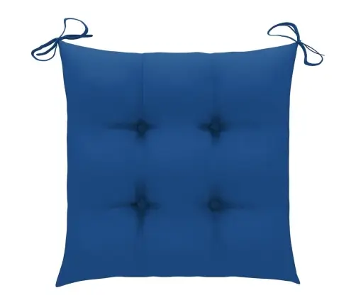 Kokkupandavad Aiatoolid Patjadega, 4 Tk, Tiikpuu