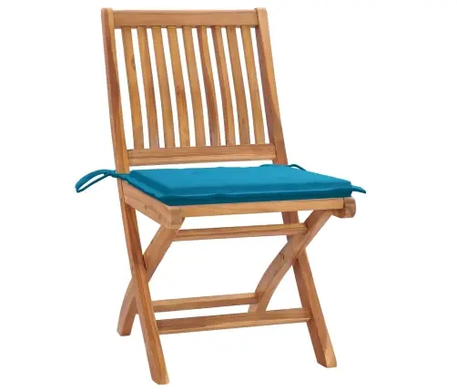 Kokkupandavad Aiatoolid Patjadega, 6 Tk, Tiikpuu