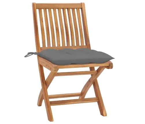 Kokkupandavad Aiatoolid Patjadega, 6 Tk, Tiikpuu