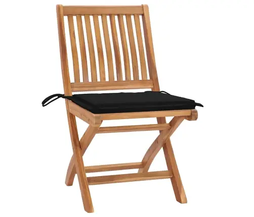 Saliekami Dārza Krēsli Ar Matračiem, 8 Gab., Masīvs Tīkkoks Vidaxl