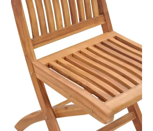 Saliekami Dārza Krēsli Ar Matračiem, 8 Gab., Masīvs Tīkkoks Vidaxl