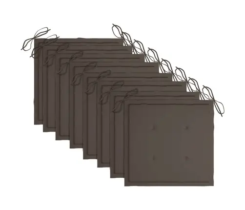 Sulankstomos Sodo Kėdės Su Pagalvėlėmis, 8Vnt., Tikmedis Sulankstomos Sodo Kėdės Su Pagalvėlėmis, 8Vnt., Tikmedis