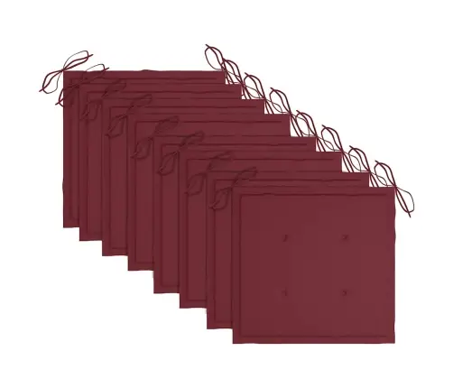 Kokkupandavad Aiatoolid Patjadega, 8 Tk, Tiikpuu