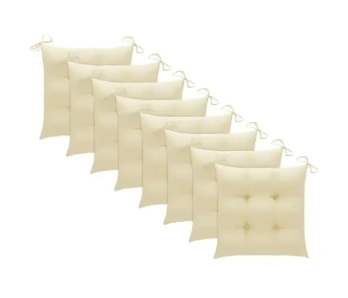 Sulankstomos Sodo Kėdės Su Pagalvėlėmis, 8Vnt., Tikmedis