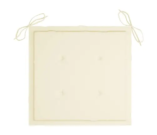 Dārza Krēsli, 8 Gab., Krēmkrāsas Matrači, Masīvs Tīkkoks Vidaxl