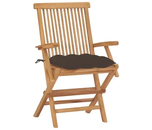 Dārza Krēsli, 8 Gab., Pelēkbrūni Matrači, Masīvs Tīkkoks Vidaxl