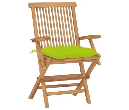 Dārza Krēsli, 8 Gab., Spilgti Zaļi Matrači, Masīvs Tīkkoks Vidaxl Dārza Krēsli, 8 Gab., Spilgti Zaļi Matrači, Masīvs Tīkkoks Vidaxl