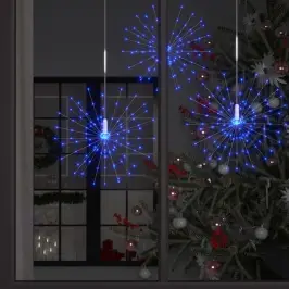 Kalėdiniai Šviestuvai Fejerverkai, 2Vnt., Mėlyni, 20cm 280 Led Kalėdiniai Šviestuvai Fejerverkai, 2Vnt., Mėlyni, 20cm 280 Led