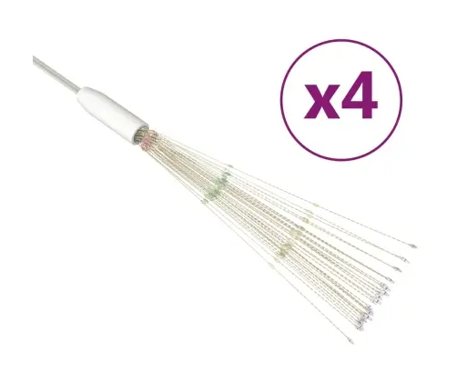 Kalėdiniai Šviestuvai Fejerverkai, 4Vnt., Įvairių Spalvų, 20Cm