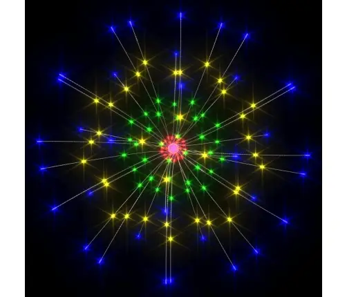 Kalėdiniai Šviestuvai Fejerverkai, 4Vnt., Įvairių Spalvų, 20Cm