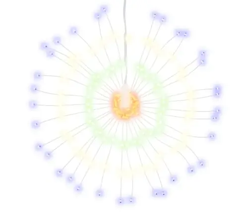 Kalėdiniai Šviestuvai Fejerverkai, 4Vnt., Įvairių Spalvų, 20Cm