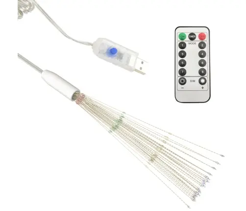 Kalėdiniai Šviestuvai Fejerverkai, 4Vnt., Įvairių Spalvų, 20Cm