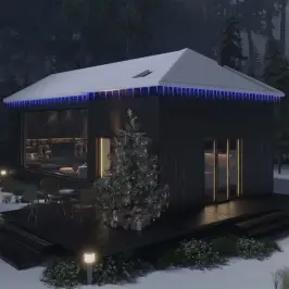 Kalėdinė Girlianda Varvekliai, 40Vnt., Mėlyna, Akrilas