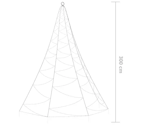 Seinapuu Metallkonksudega, 260 Ledi, Külm Valge, 3 M, Tuppa/Õue