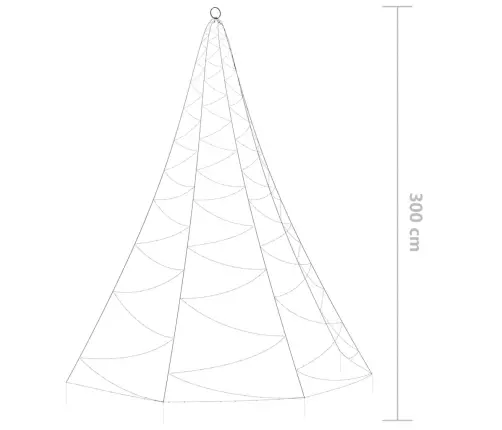 Ant Sienos Kabinama Eglutė Su Metaliniu Kabliuku, 3M, 260 Led