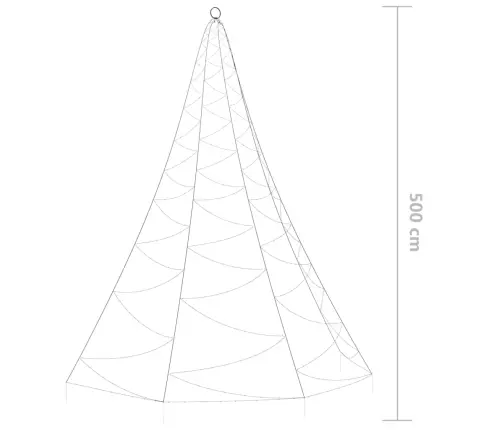 Seinapuu Metallkonksudega, 720 Ledi, Külm Valge, 5 M, Tuppa/Õue