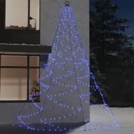 Sienas Dekorācija Ar Metāla Āķi, 720 Zilas Led, 5 M Vidaxl