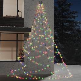 Sienas Dekorācija Ar Metāla Āķi, 720 Krāsainas Led, 5 M Vidaxl