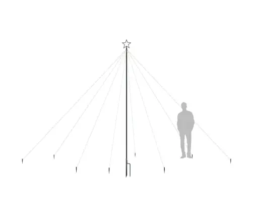 Led Ziemassvētku Eglīte Iekštelpām Āra 576 Led Zila 3,6 M Vidaxl