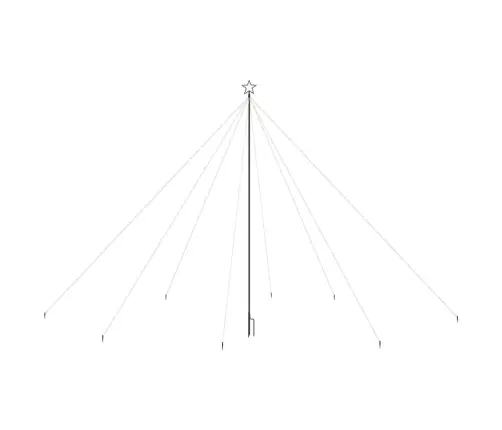 Led Ziemassvētku Eglīte Iekštelpām Āra 800 Led Auksti Balti 5 M Vidaxl