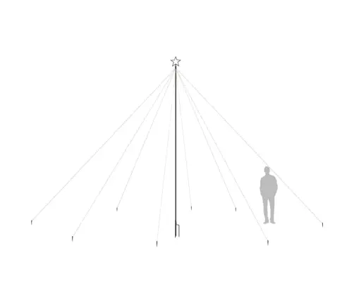 Led Ziemassvētku Eglīte Iekštelpām Āra 800 Led Auksti Balti 5 M Vidaxl