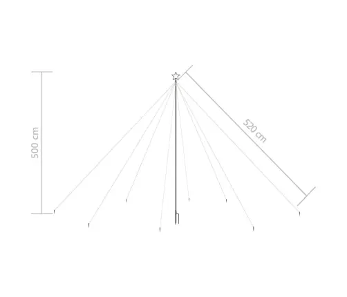 Led Ziemassvētku Eglīte Iekštelpām Āra 800 Led Auksti Balti 5 M Vidaxl