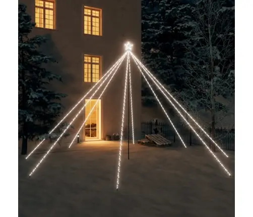 Led Ziemassvētku Eglīte Iekštelpām Āra 800 Led Auksti Balti 5 M Vidaxl