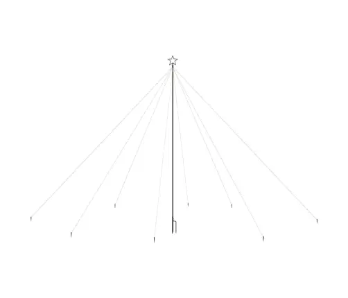Led Ziemassvētku Eglīte Iekštelpām Āra 800 Led Zila 5 M Vidaxl
