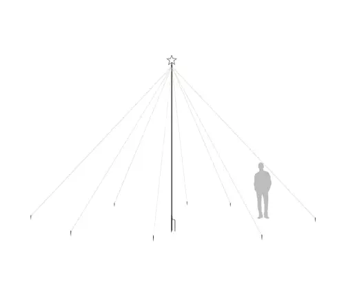 Led Ziemassvētku Eglīte Iekštelpām Āra 800 Led Zila 5 M Vidaxl